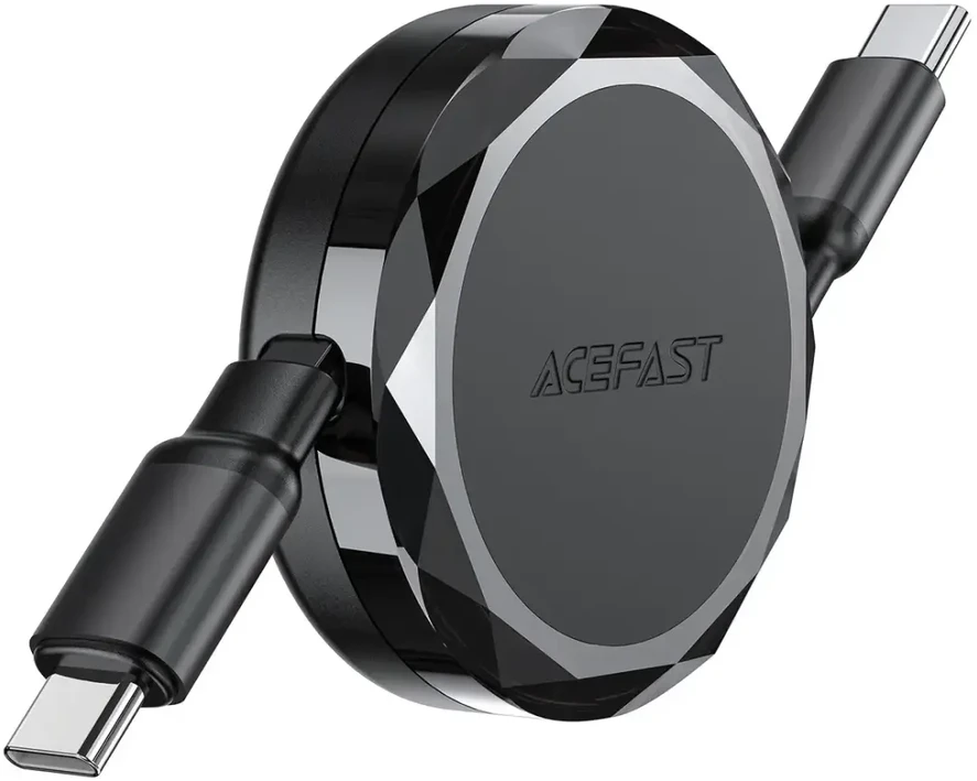 Acefast C13-03 duomenų perdavimo ir įkrovimo kabelis | USB-C į USB-C | 60 W | 0,8 m | juodas