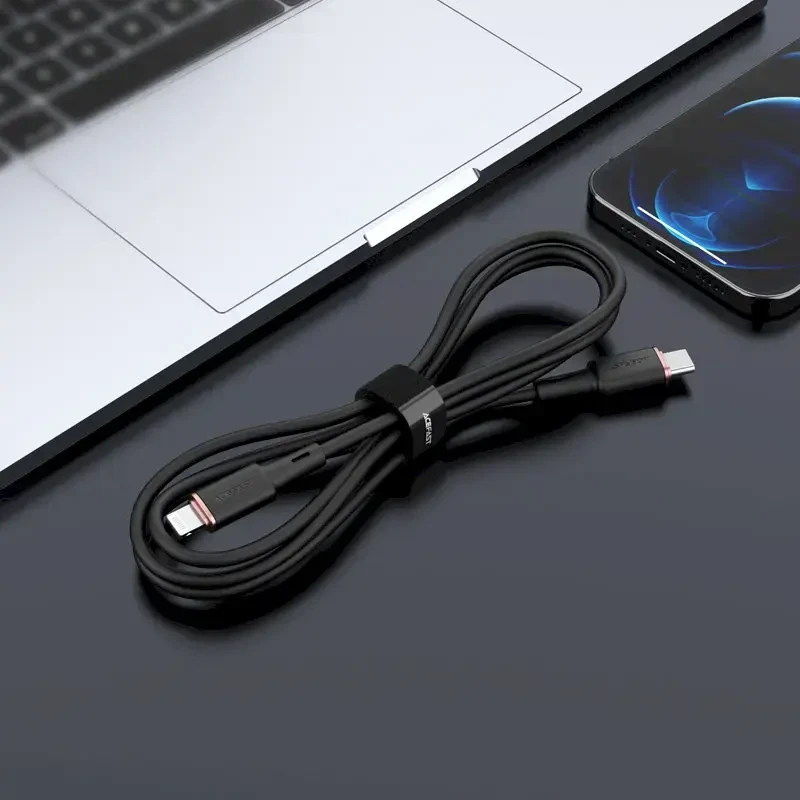 Acefast C2-01 duomenų perdavimo ir įkrovimo kabelis | MFI | USB-C į Lightning | 30 W | 1,2 m | baltas