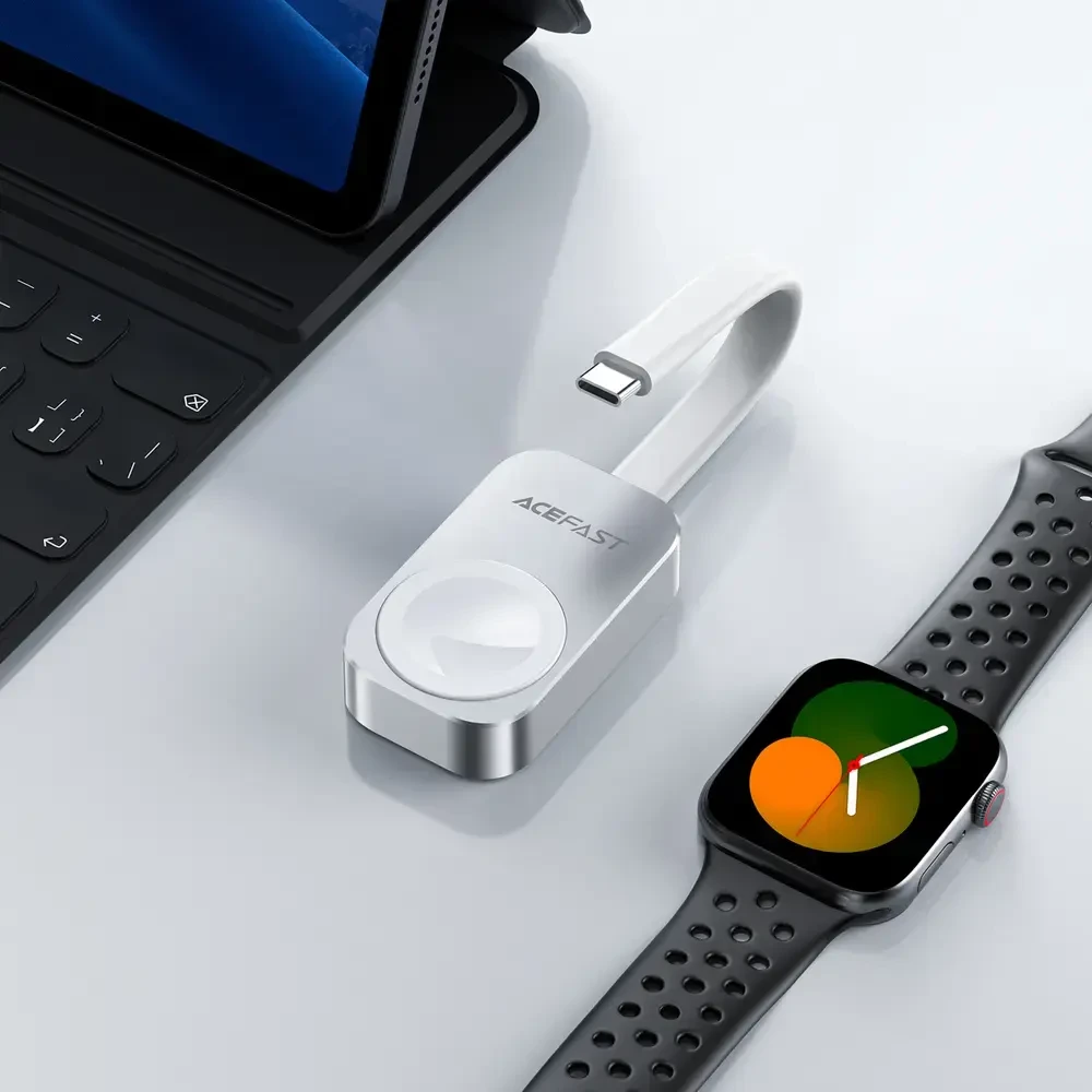 Acefast E21 5W belaidis įkroviklis, skirtas „Apple Watch“ – sidabro spalvos