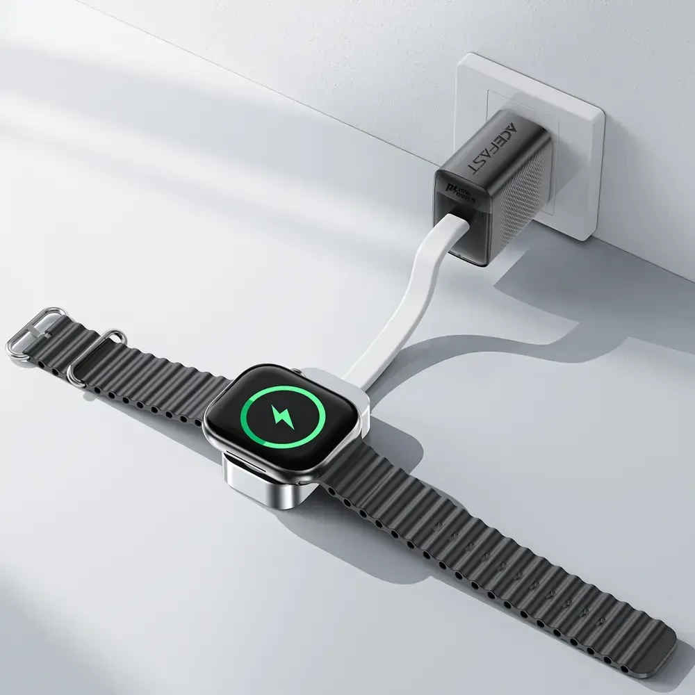 Acefast E21 5W belaidis įkroviklis, skirtas „Apple Watch“ – sidabro spalvos