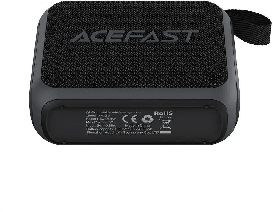 Ausinės Acefast „Fadad K4 Go Bluetooth 5.4“ belaidis garsiakalbis – juodas