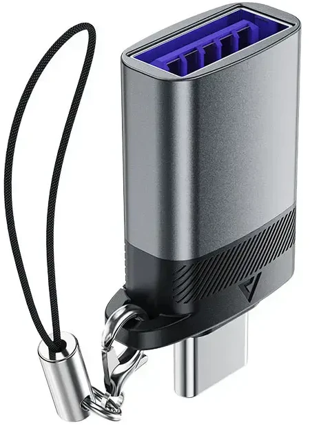 Acefast J7 USB-A - USB-C adapteris - pilkas
