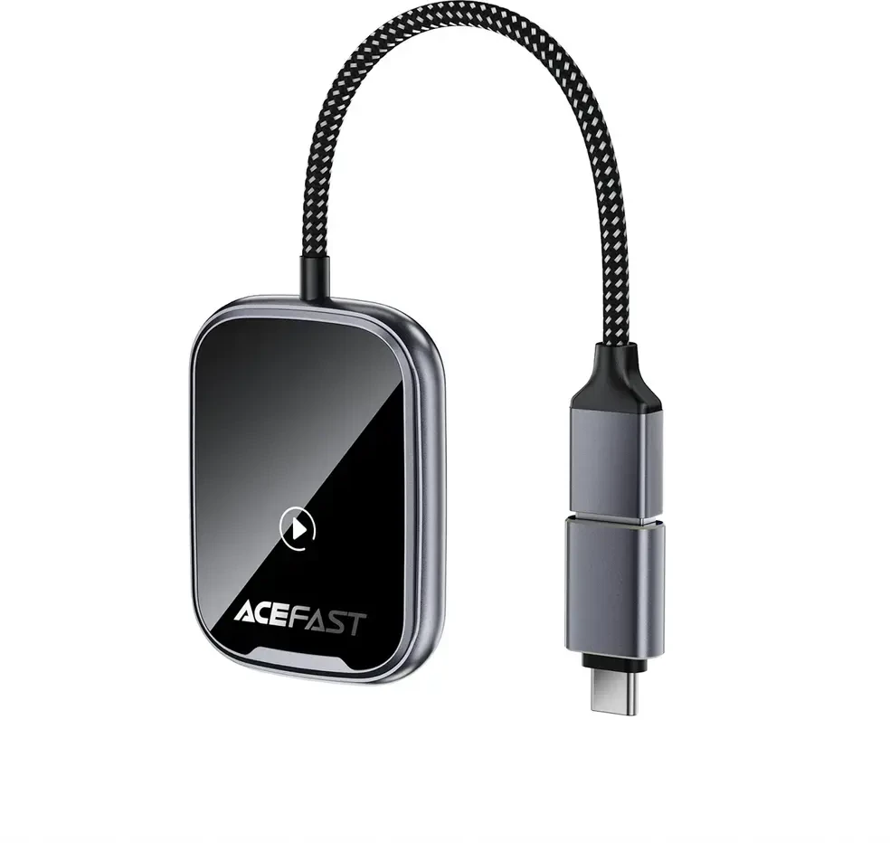 Belaidis CarPlay/Android Auto adapteris Acefast QC1 juodas