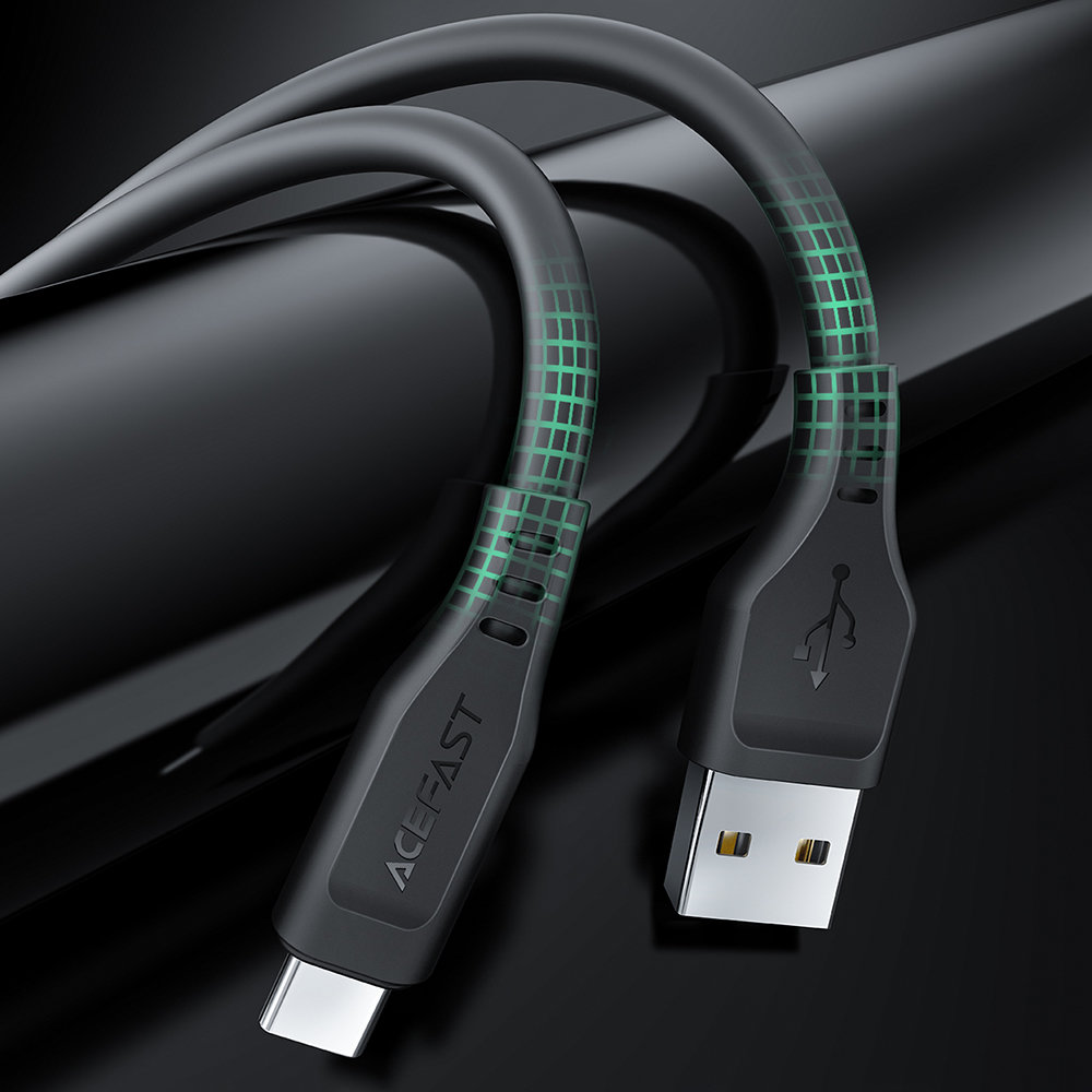 USB-C – USB-C UGREEN Acefast C3-04 1.2 m, 60 W (juoda)