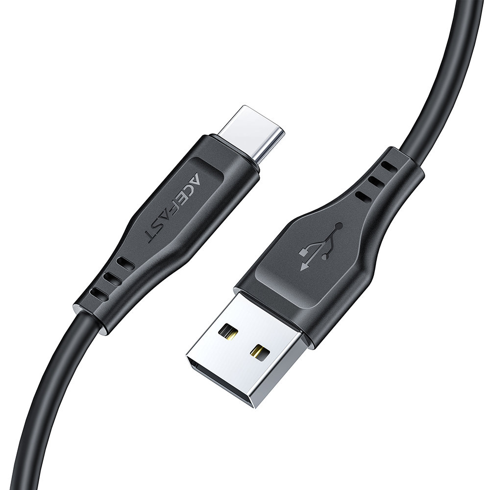 USB-C – USB-C UGREEN Acefast C3-04 1.2 m, 60 W (juoda)