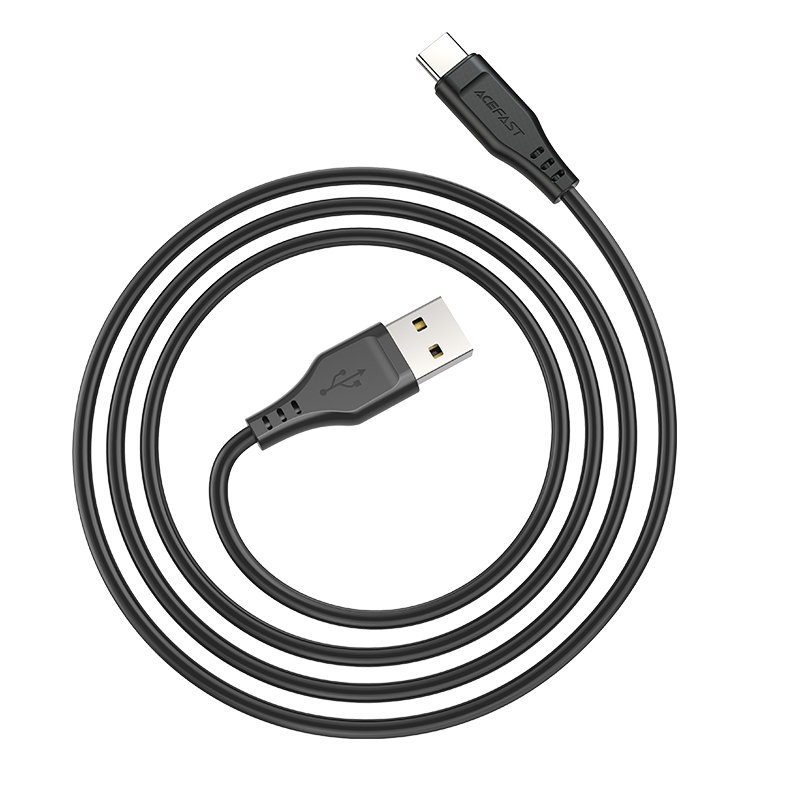 USB-C – USB-C UGREEN Acefast C3-04 1.2 m, 60 W (juoda)