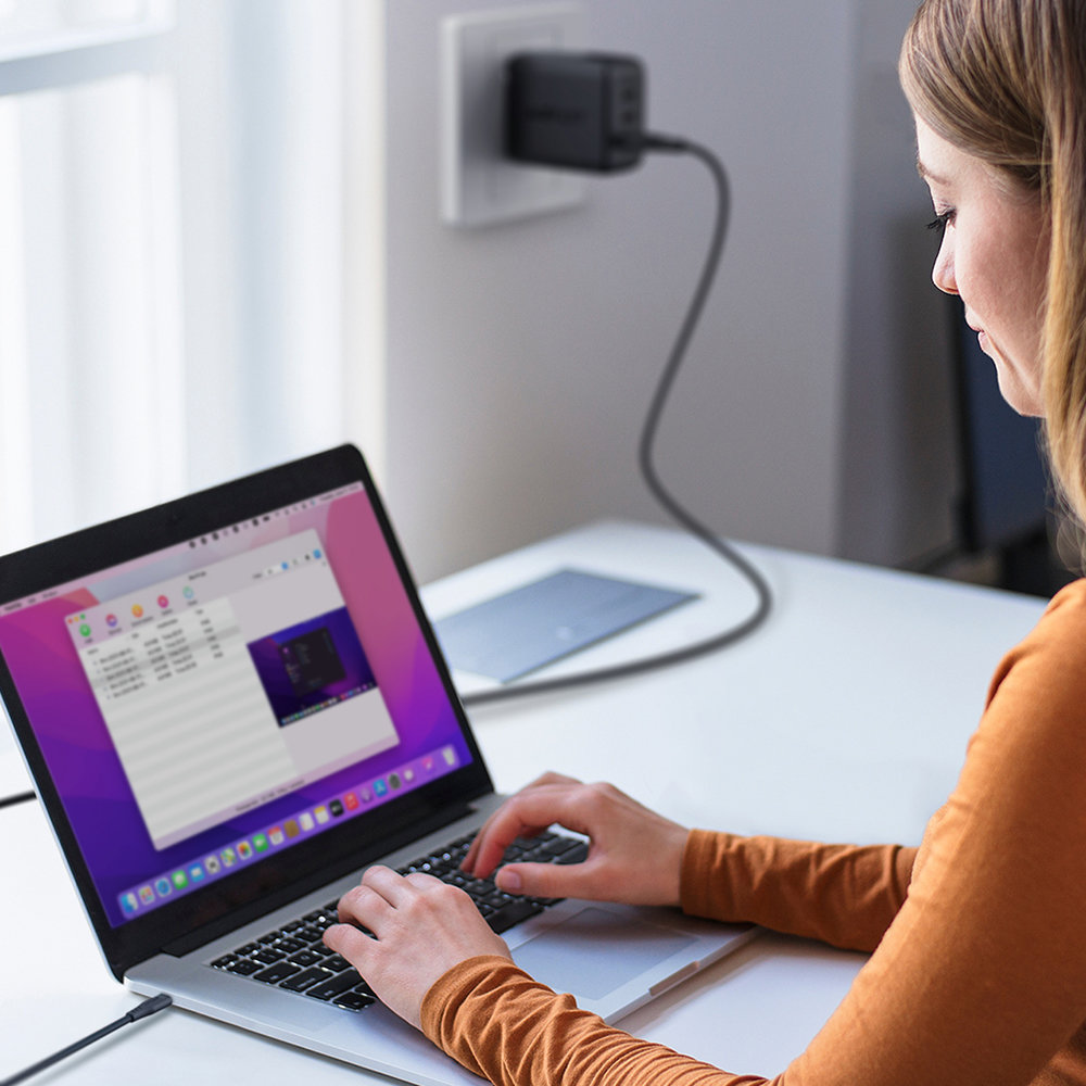USB-C – USB-C UGREEN Acefast C3-04 1.2 m, 60 W (juoda)