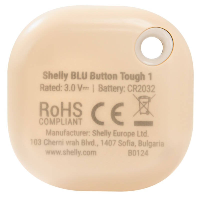 Shelly BLU Button Tough 1 Bluetooth valdomas veiksmo ir scenų aktyvavimo mygtukas - Mocha
