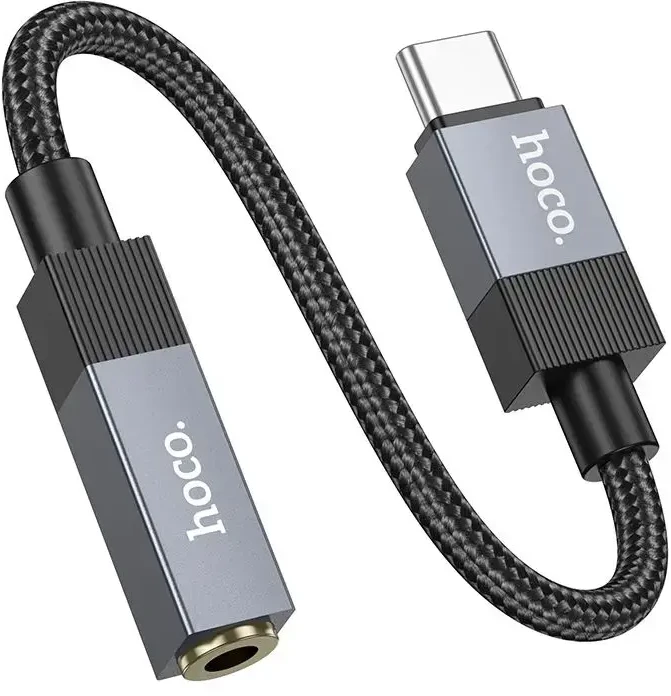 Adapteris AUX USB C to Jack 3,5 mm Hoco UPA32C UPA32C juodas