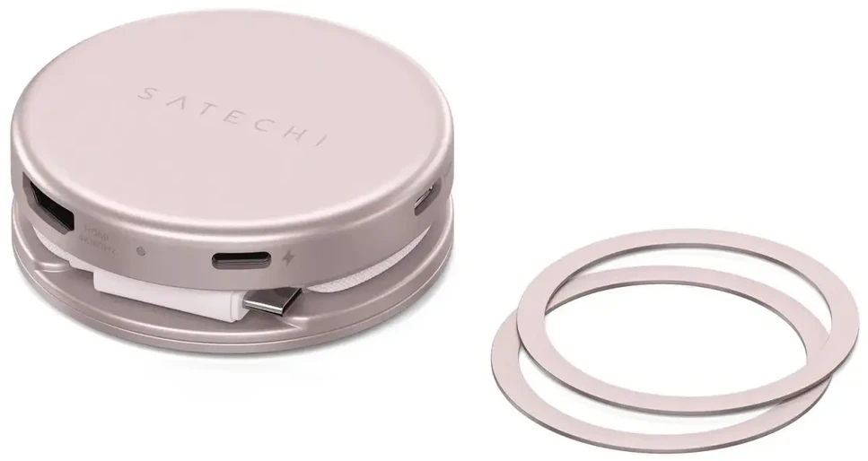 Adapteris HUB 5in1 USB C Satechi OntheGo STPOTG5P blush