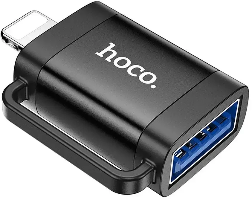 Adapteris OTG Lightning to USB A Hoco UA31A juodas
