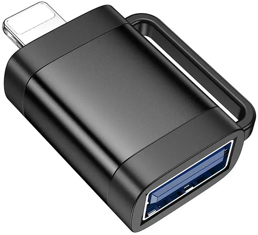 Adapteris OTG Lightning to USB A Hoco UA31A juodas