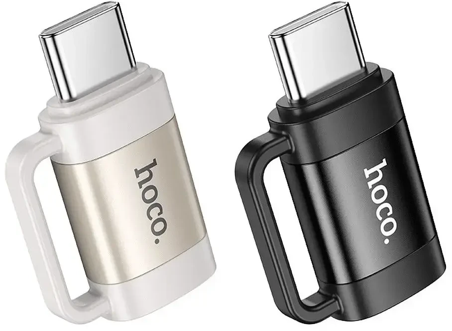 Adapteris OTG USB C to Lightning Hoco 3A UA31E juodas