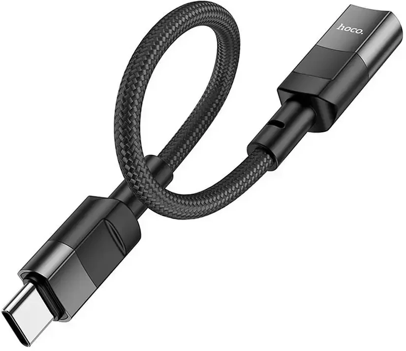 Adapteris OTG USB C į Lightning Hoco 3A 0,1 m U107 juodas