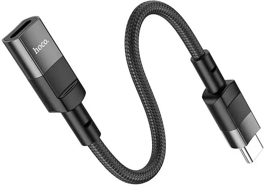 Adapteris OTG USB C į Lightning Hoco 3A 0,1 m U107 juodas