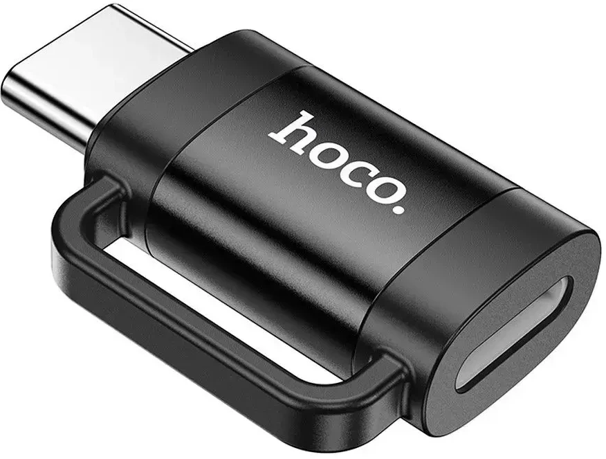 Adapteris OTG USB C to Lightning Hoco 3A UA31E juodas