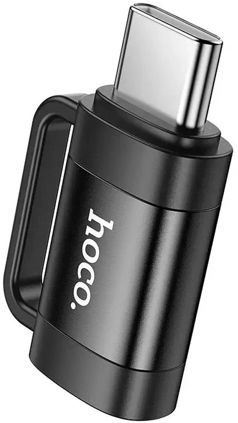 Adapteris OTG USB C to Lightning Hoco 3A UA31E juodas