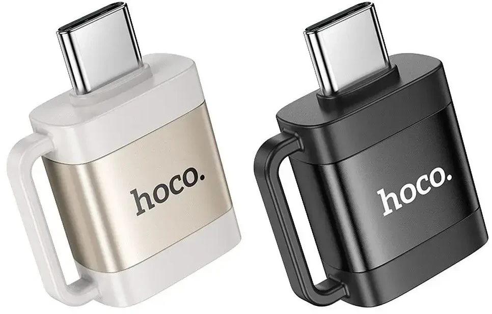 Adapteris OTG USB C to USB A Hoco 3A UA31C juodas