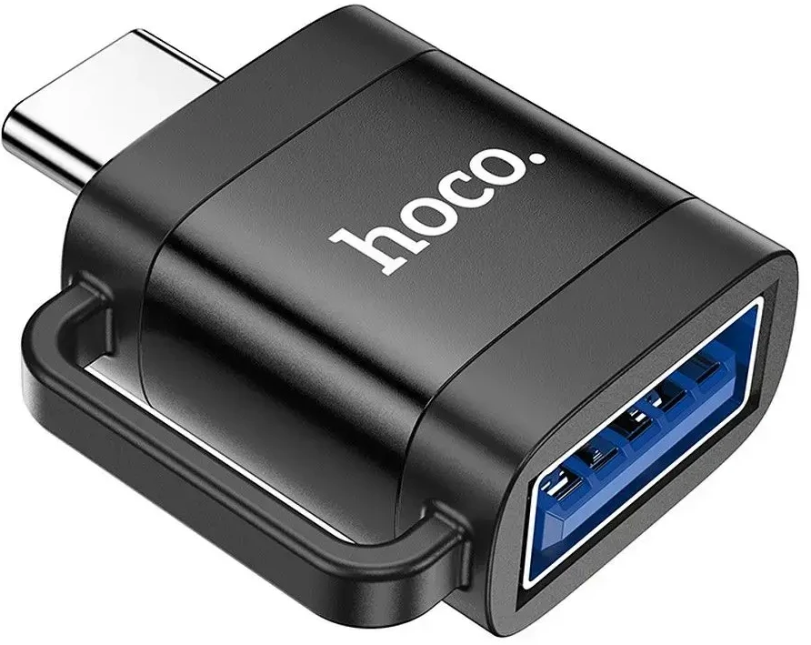 Adapteris OTG USB C to USB A Hoco 3A UA31C juodas