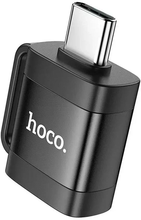 Adapteris OTG USB C to USB A Hoco 3A UA31C juodas