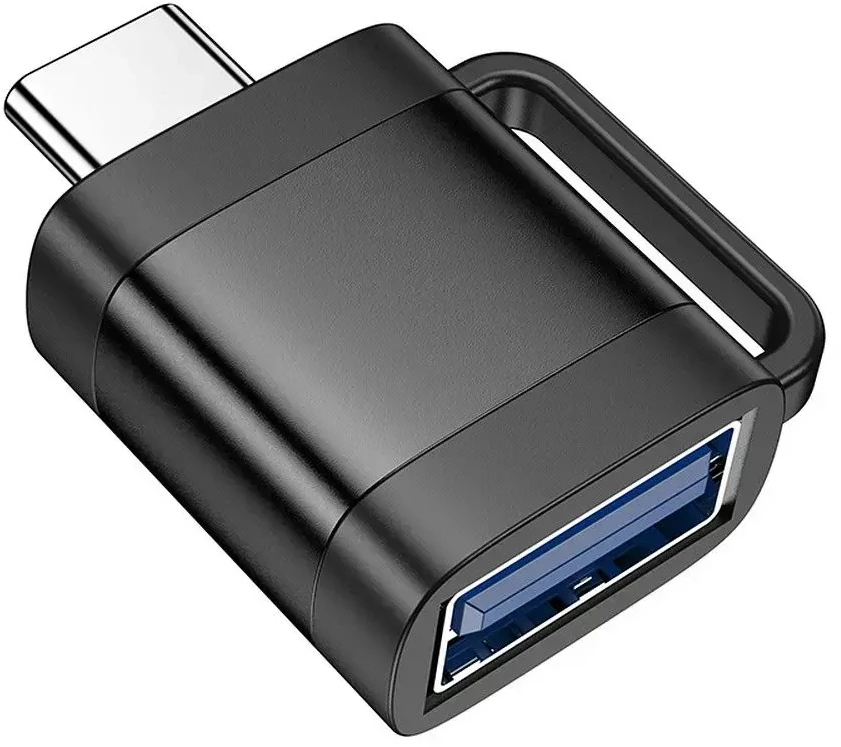 Adapteris OTG USB C to USB A Hoco 3A UA31C juodas
