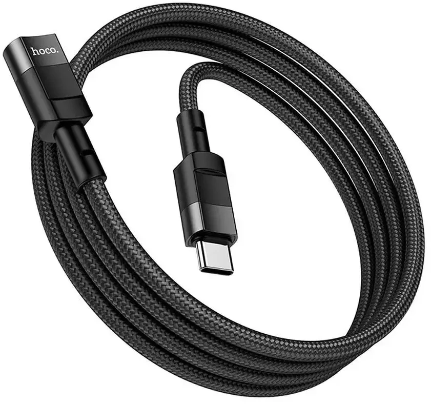 Adapteris OTG USB C to USB C Hoco 3A 1,2 m U107 juodas