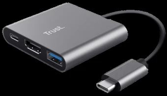 Trust Dalyx USB 3.2 Gen 1 (3.1 Gen 1) Type-C Aliuminio, Juodas