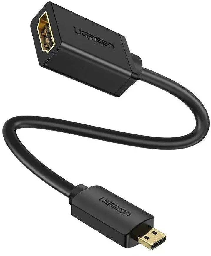 Adapteris UGREEN 20134 Micro HDMI į HDMI, 20cm (juodas)
