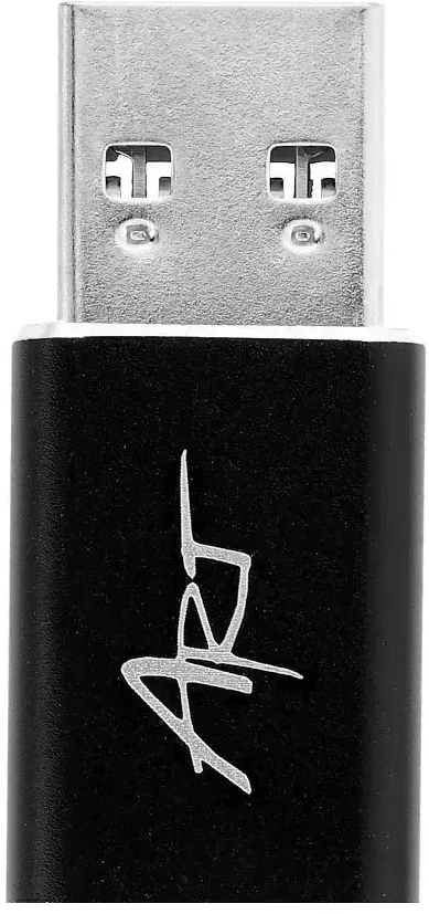 Adapteris USB A 3.0 to USB C ART C12 OTG juodas