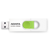 ADATA | USB atmintinė | UV320 | 256 GB | USB A tipo | Baltas/Žalias