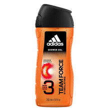 Adidas Team Force Dušo želė 3-In-1 Dušo želė vyrams, 250 ml