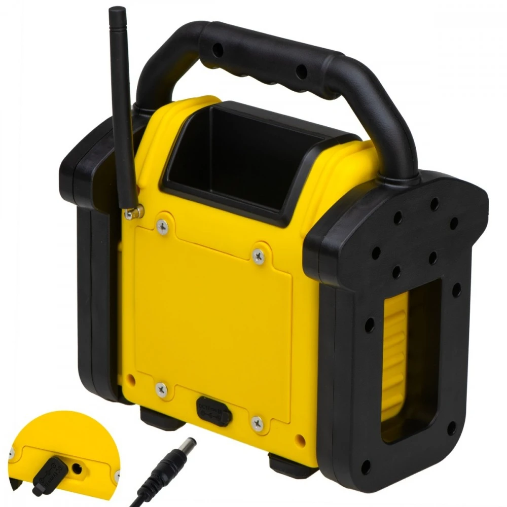 Adler | Construction radio with Bluetooth | AD 1911 | AUX in | Juodas/Geltona