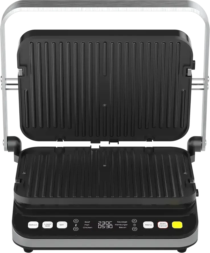 AENO EG5 elektrinis grilis, 2000 W, 6 programos, atšildymas, 320×220 mm, juodas