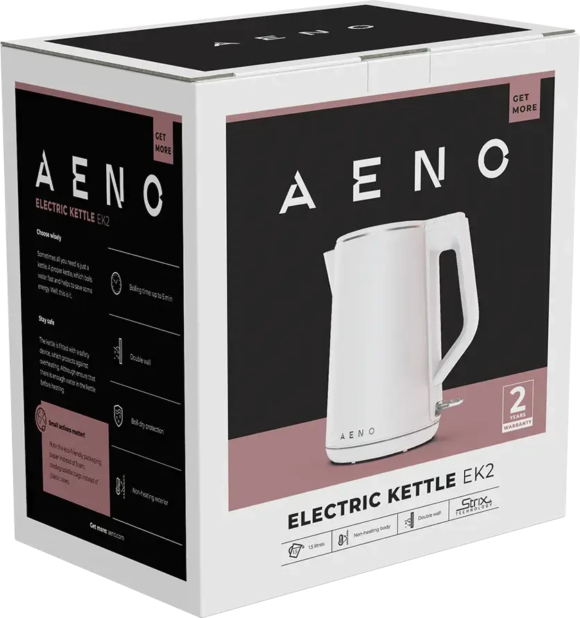 AENO EK2 elektrinis virdulys, baltos spalvos