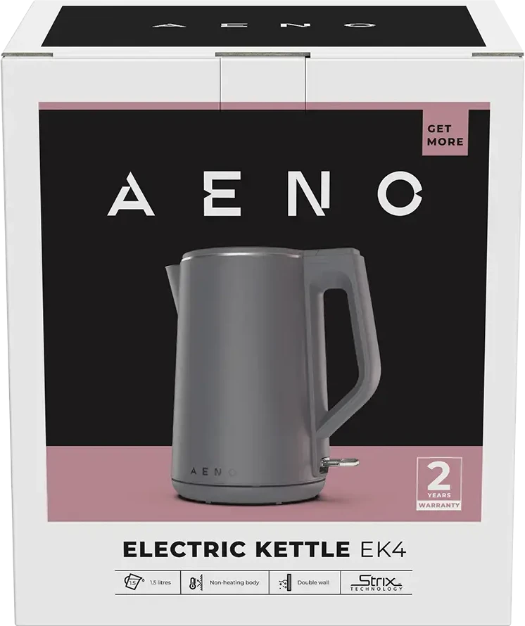 Elektrinis virdulys Aeno EK4, 1.5 l, pilkas
