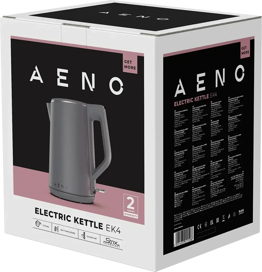 Elektrinis virdulys Aeno EK4, 1.5 l, pilkas