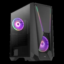 AEROCOOL PGS VISOR-G-BK-v1 ARGB Juodas Mid Tower PC dėklas