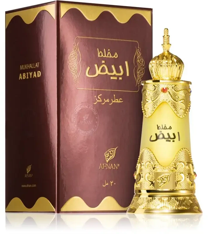 Afnan Mukhallat Abiyad Aliejiniai Kvepalai UNISEX (Vyrams ir Moterims) 20ml