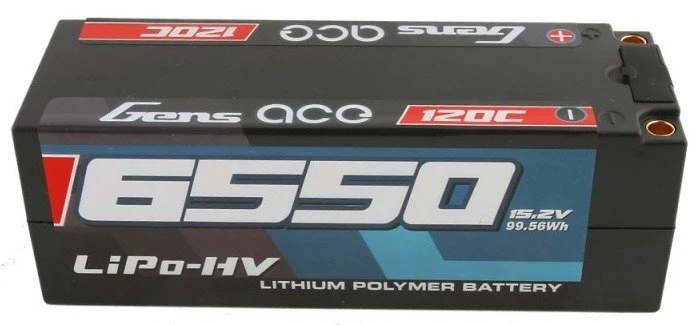 Gens Ace & Tattu Akumuliatorius Gens Ace 6550mAh 14.8V aukštos įtampos 120C 4S1P kietas dėklas