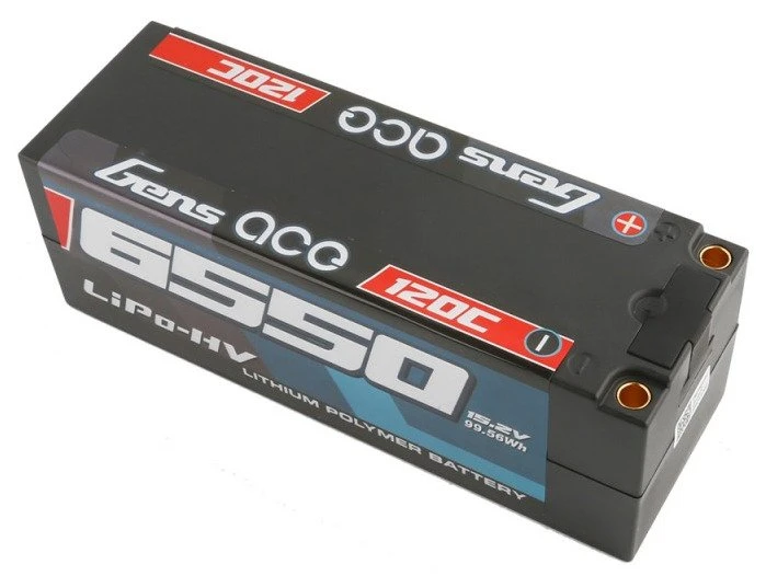 Gens Ace & Tattu Akumuliatorius Gens Ace 6550mAh 14.8V aukštos įtampos 120C 4S1P kietas dėklas
