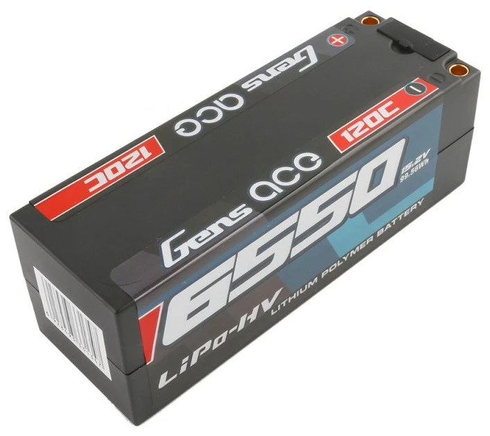 Gens Ace & Tattu Akumuliatorius Gens Ace 6550mAh 14.8V aukštos įtampos 120C 4S1P kietas dėklas
