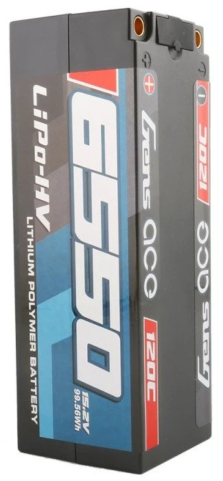 Gens Ace & Tattu Akumuliatorius Gens Ace 6550mAh 14.8V aukštos įtampos 120C 4S1P kietas dėklas