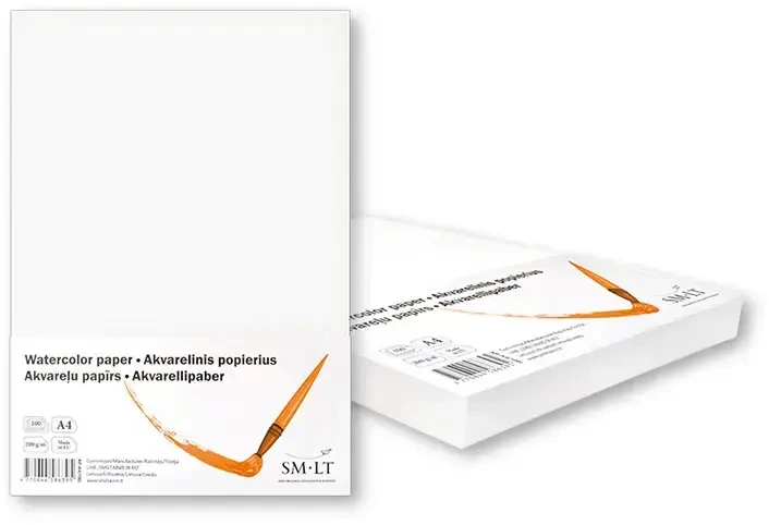 Smlt_Art Akvarelės popierius SMLT, A4, 29.7 cm x 21 cm