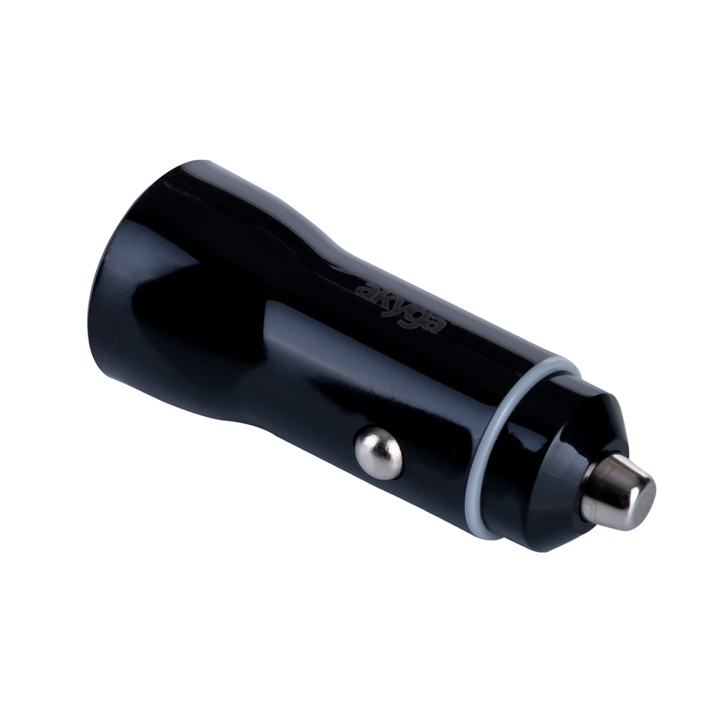 Įkroviklis Akyga AKYGA Automobilinis įkroviklis 12/24V AK-CH-16 36W USB-A + USB-C PD Quick Charge 3.0 5-12V / 1.5-3A juodas