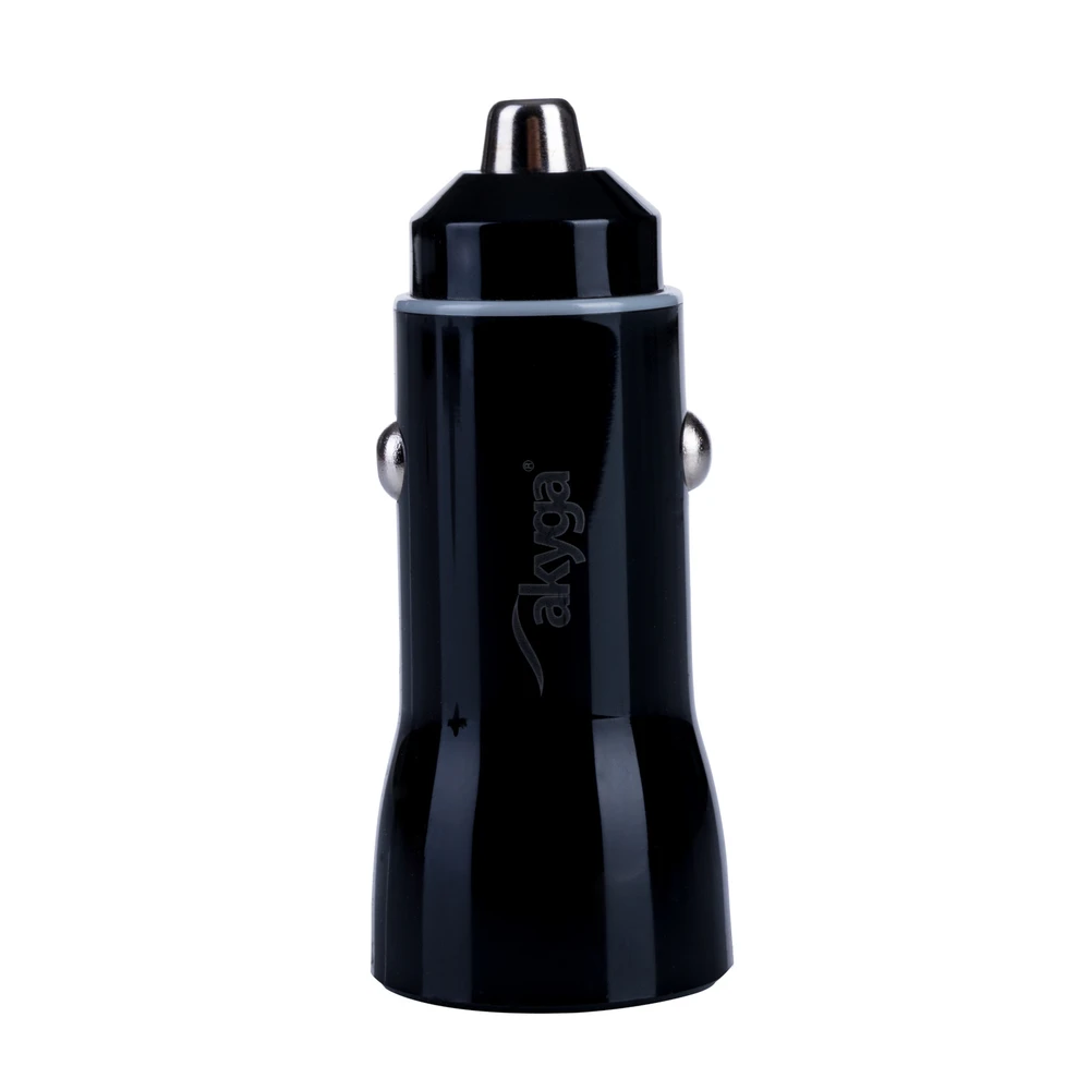 Įkroviklis Akyga AKYGA Automobilinis įkroviklis 12/24V AK-CH-16 36W USB-A + USB-C PD Quick Charge 3.0 5-12V / 1.5-3A juodas