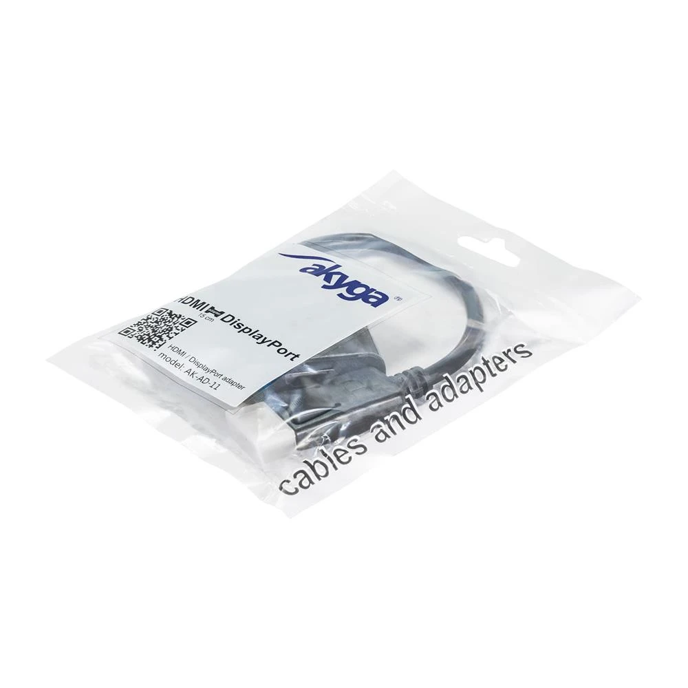 Akyga Adapteris HDMI lizdas - DisplayPort kištukas 0.15m