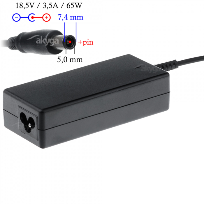 Kintamosios srovės adapteris akyga ak-nd-03 nešiojamam kompiuteriui Compaq, AG (18,5 v; 3,5 a; 65w; 7,4 mm x 5 mm)