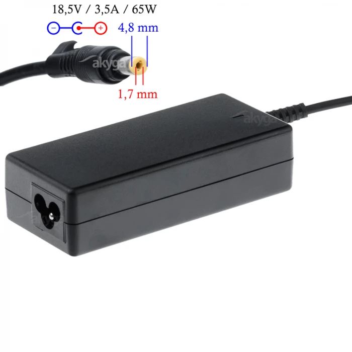 Nešiojamojo kompiuterio adapteris AKYGA Dedicated AK-ND-09 HP 18.5V/3.54A 65W 4.8x1.7 mm