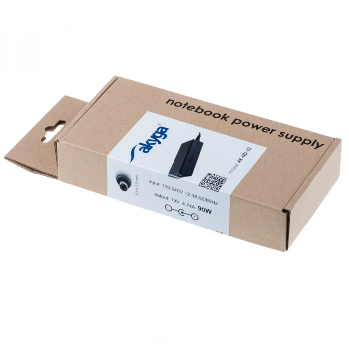 Nešiojamojo kompiuterio pakrovėjas Akyga AK-ND-10 (19V / 4.74A 90W 5.5 x 2.5mm) ASUS / TOSHIBA / LENOVO 1.2m