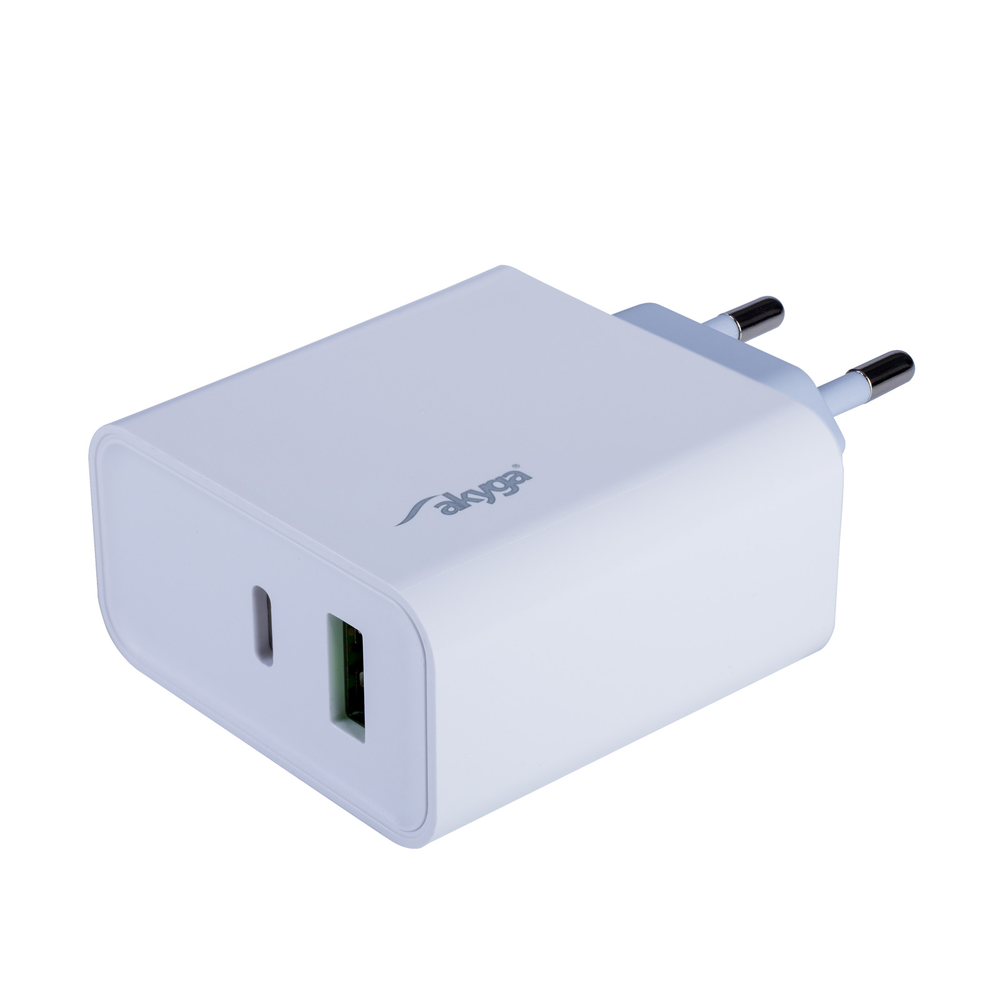 USB A USB C PD Quick Charge 3.0 maitinimo šaltinis – 5-20V/2.25-3A – Akyga AK-CH-14